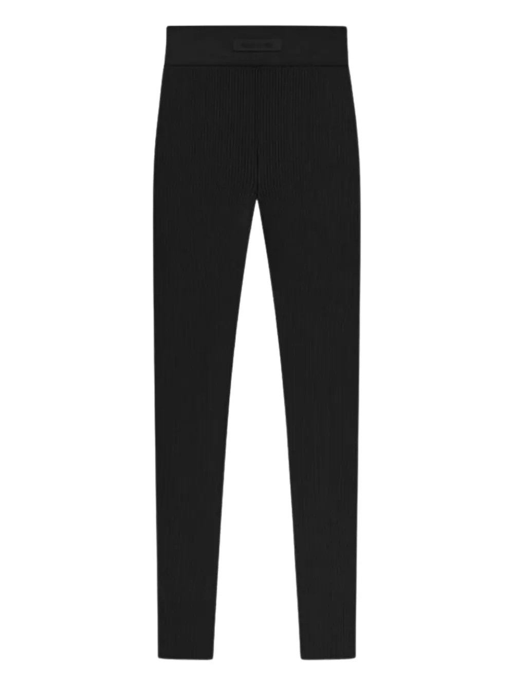Essentials Fine-ribbed Leggings In Black