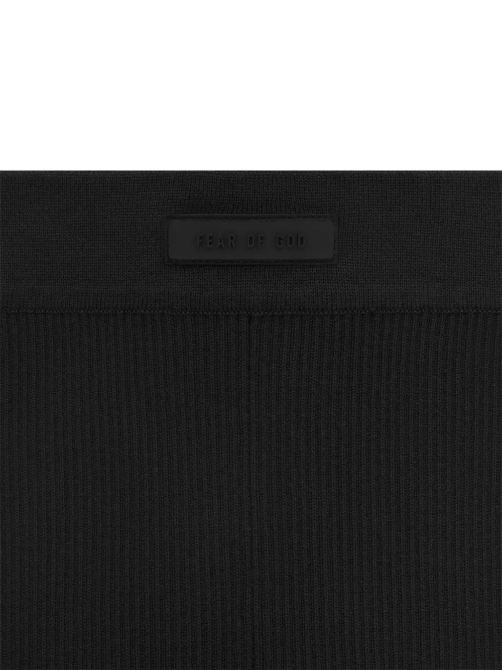 Essentials Fine-ribbed Leggings In Black