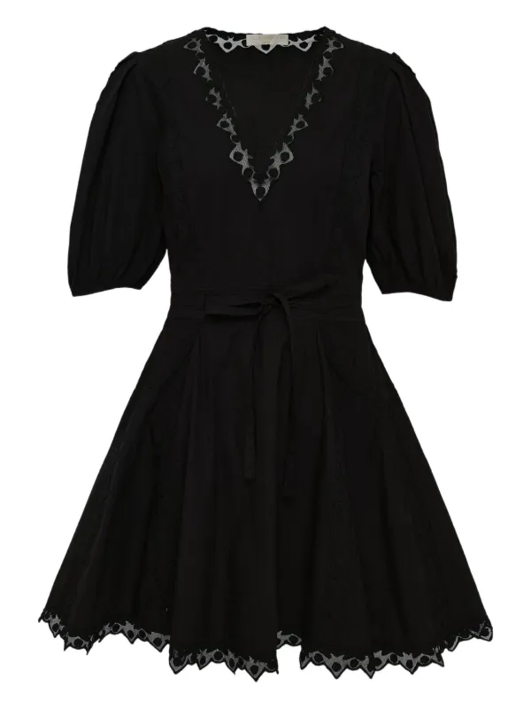 mini short sleeve black dress Cap Sleeve Hourglass Mini Dress