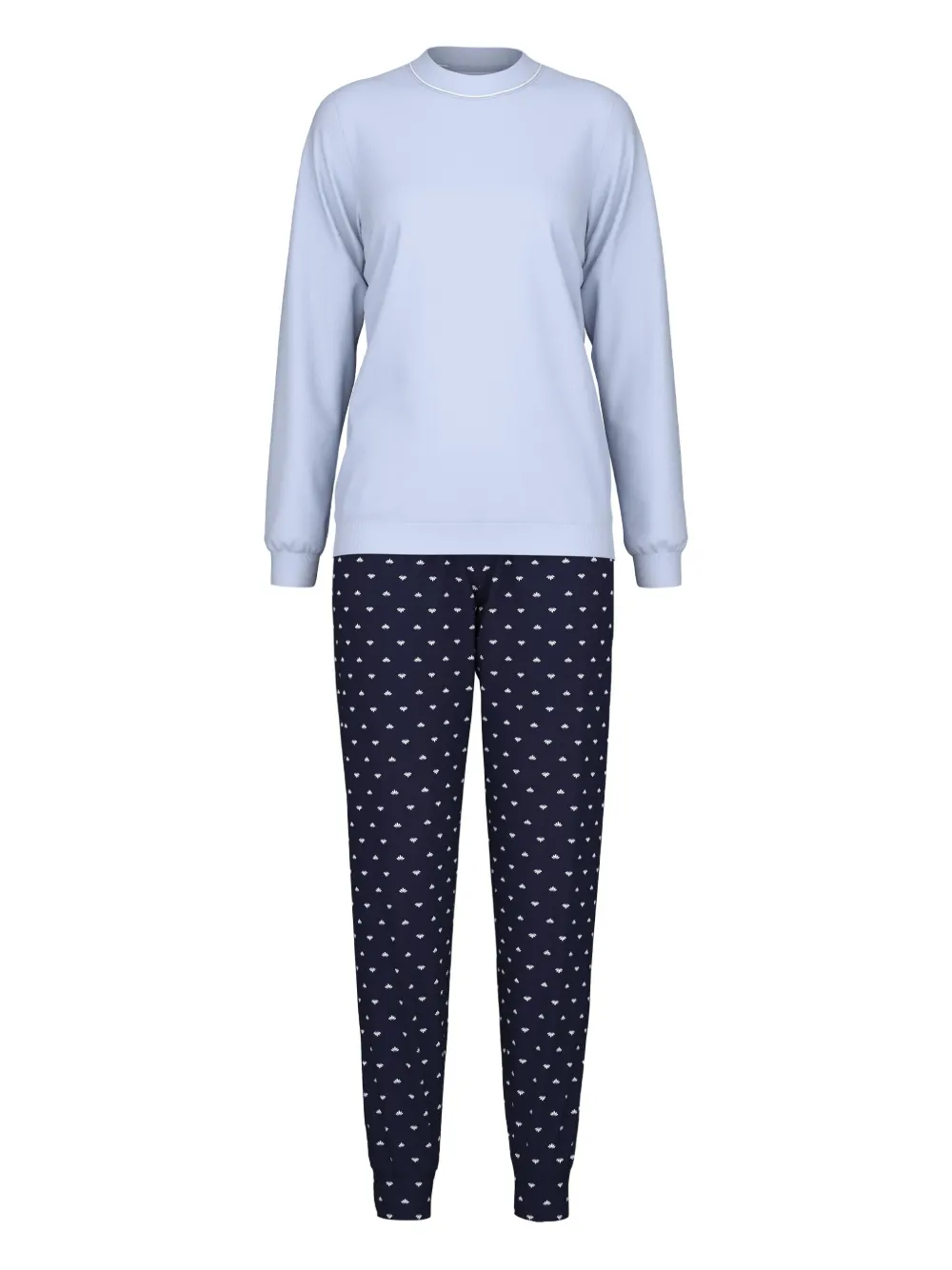CALIDA long-sleeve heart-print pyjamas | Blue | Image 1