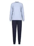 CALIDA long-sleeve heart-print pyjamas - Blue