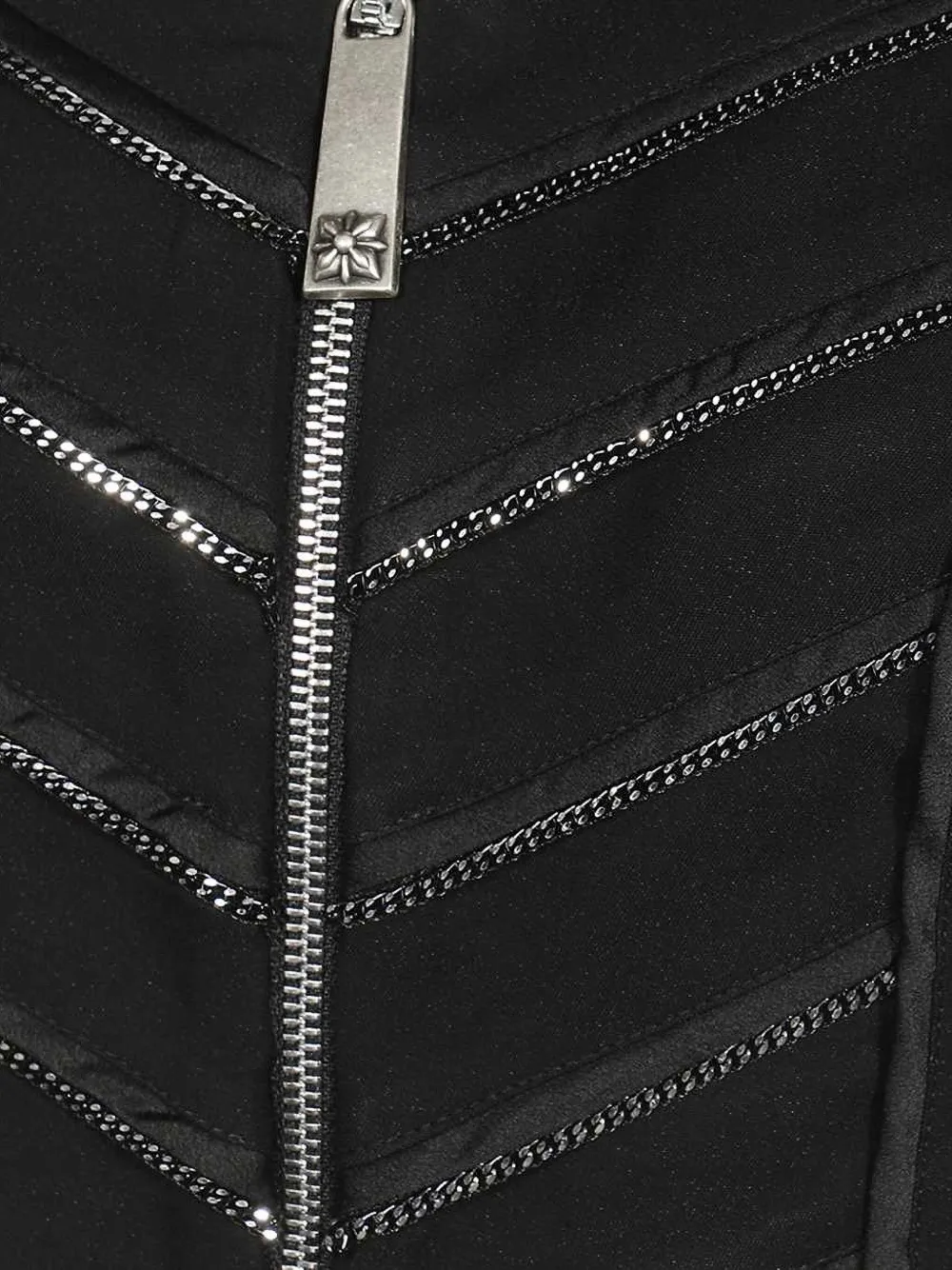 John Richmond Zip-fastening Chain-embellished Top In Black