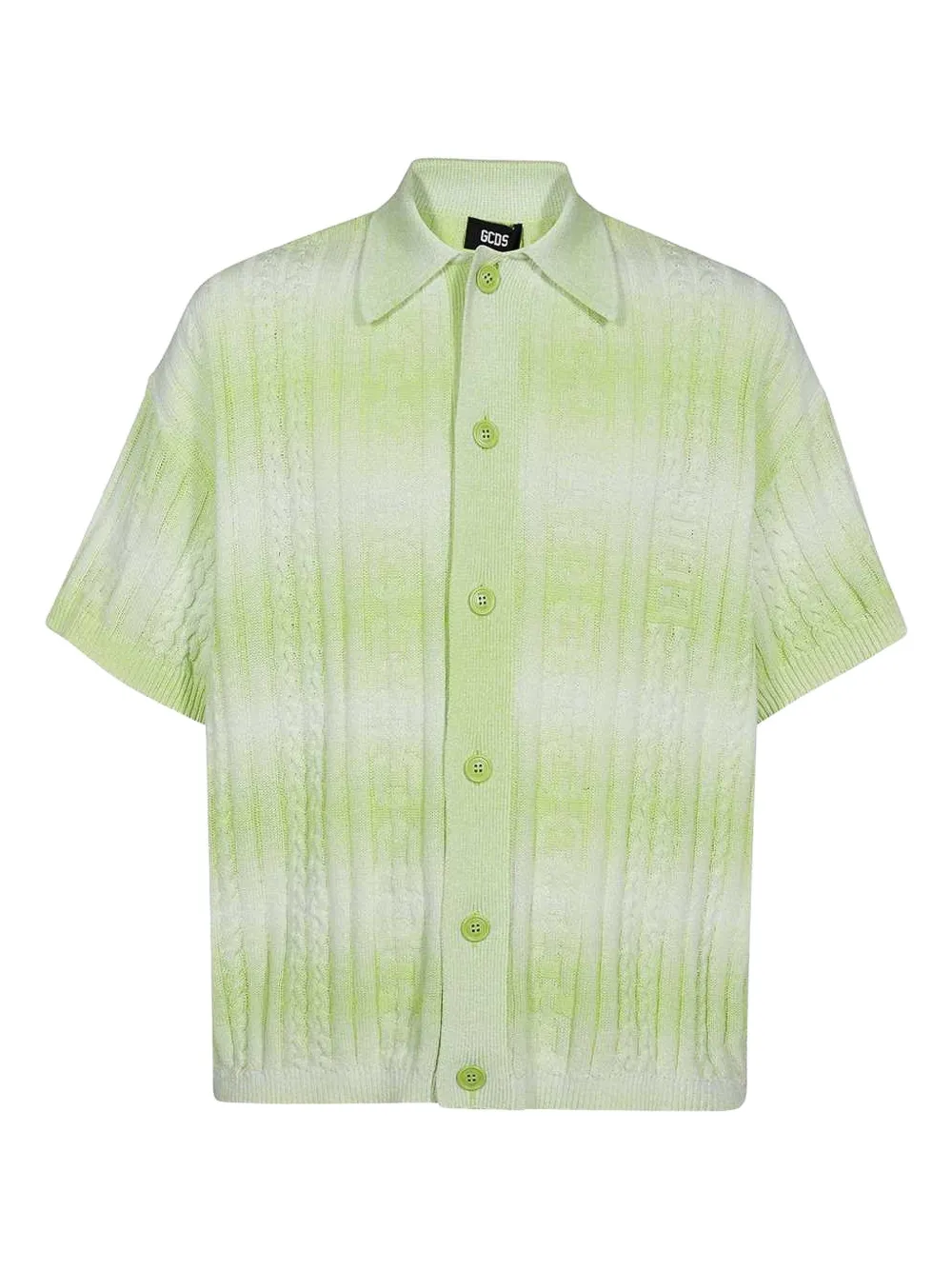 GCDS cable-knit shirt | Green | Image 1