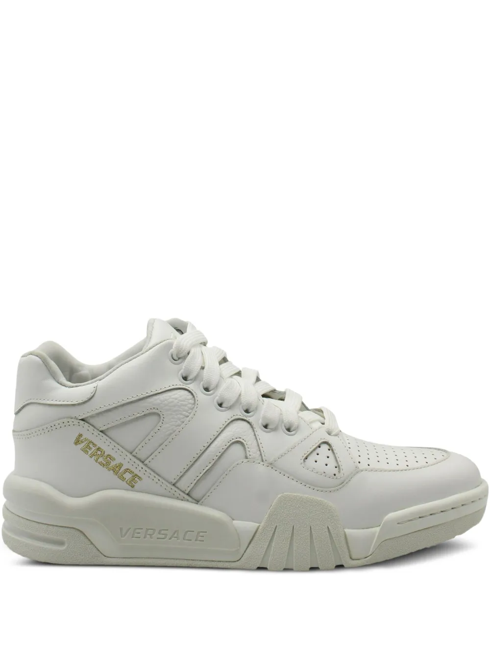 Versace Pre-Owned سنيكر 'أوفيون' بأجزاء مخيوطة | أبيض | Image 1
