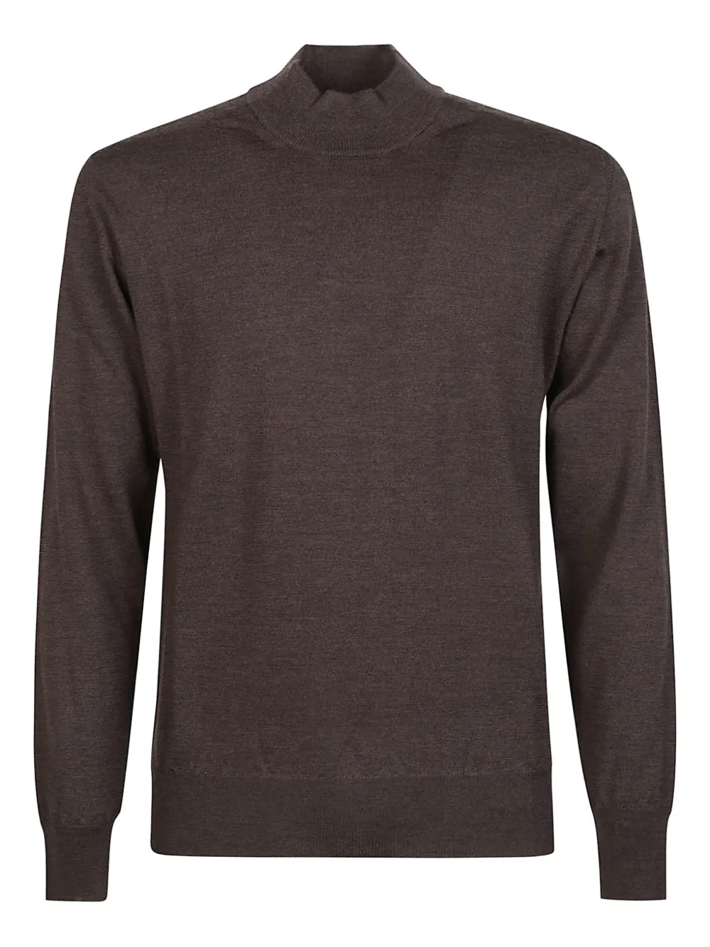 Altea Mock-neck Wool Sweater In Brown