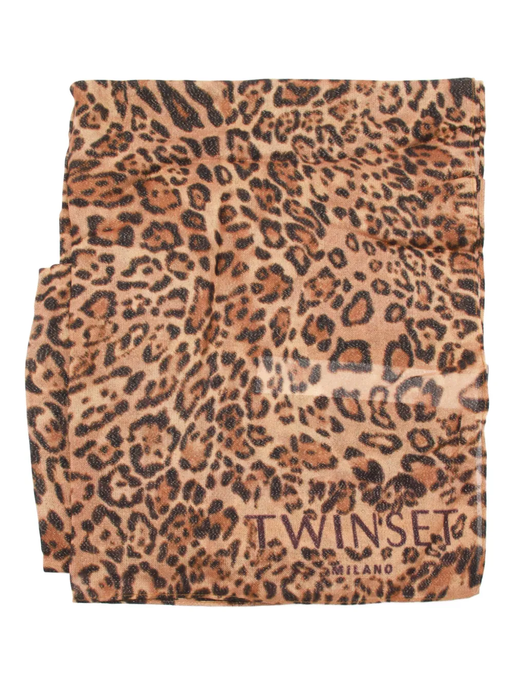 TWINSET leopard-print scarf | Brown | Image 1