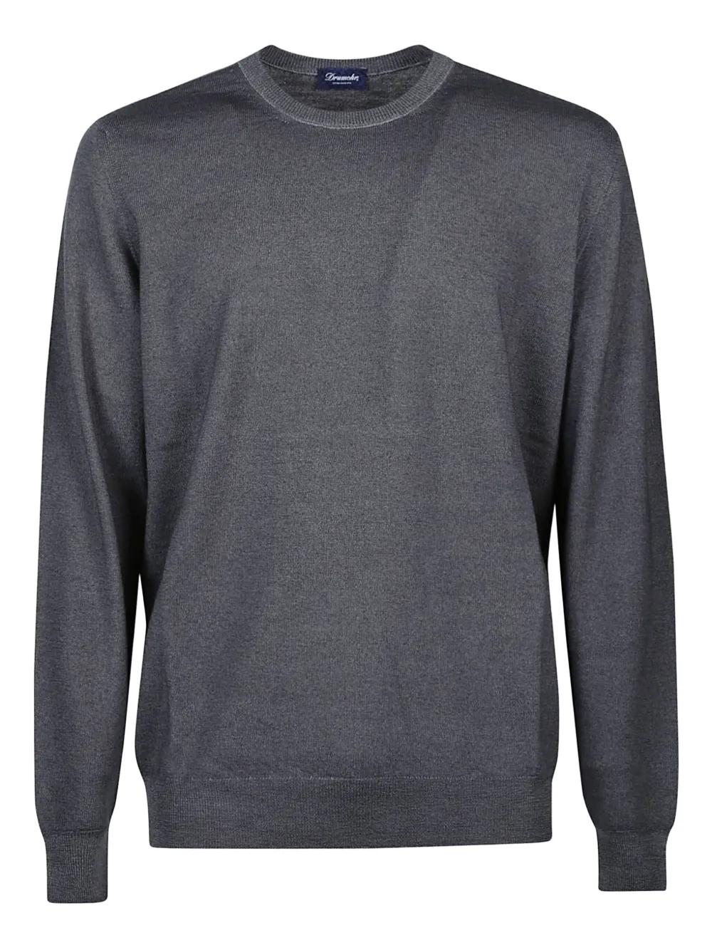 Drumohr Crew-neck Wool Sweater In Gray