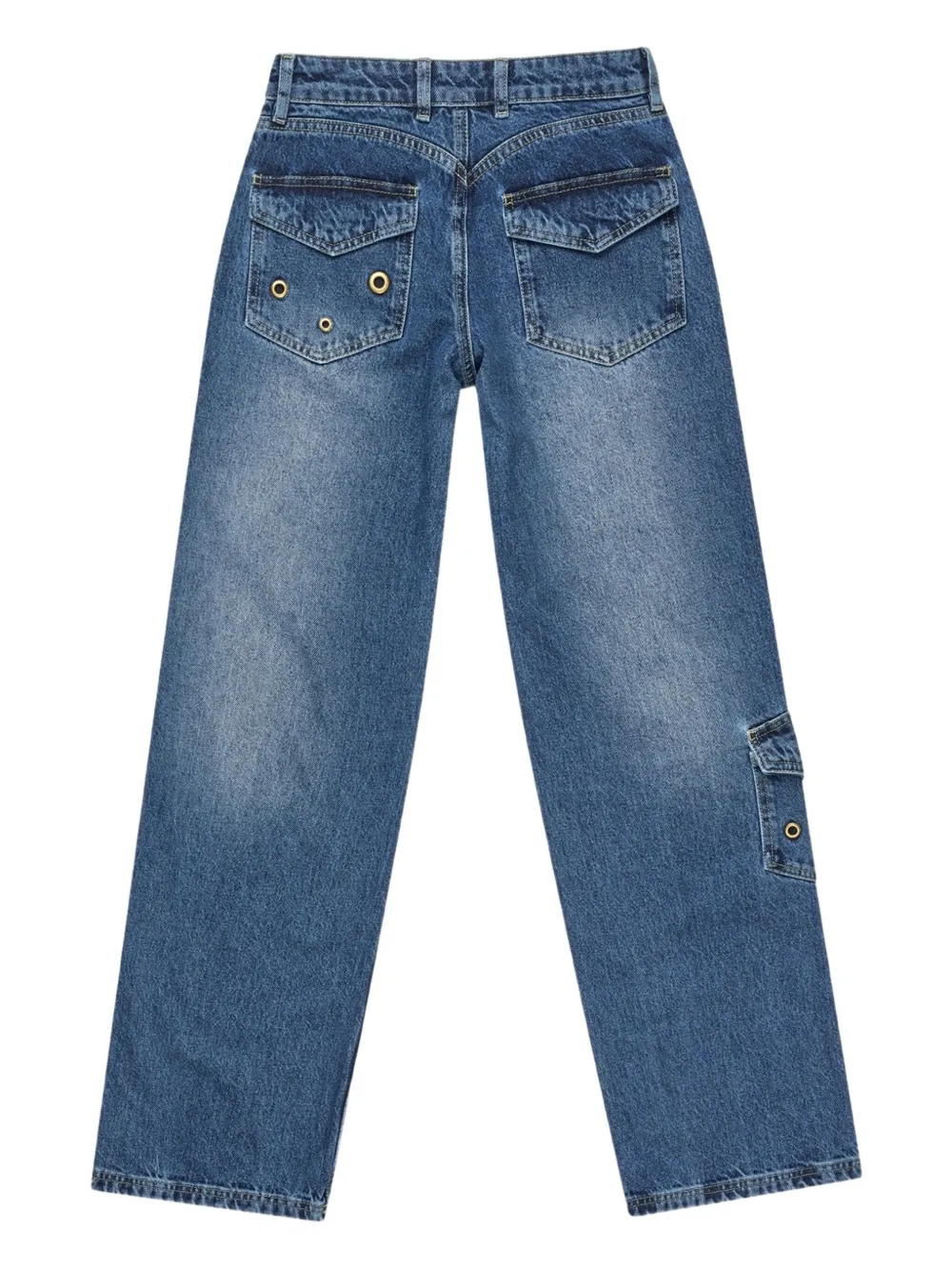 Kernemilk Ally Cargo-pocket Jeans In Blue