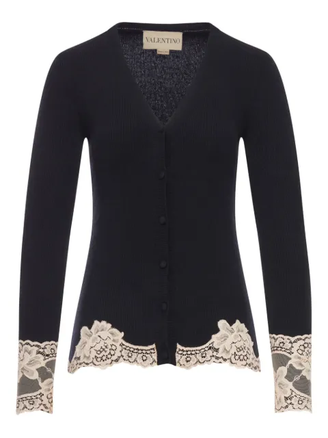 Valentino Garavani レース カシミアカーディガン