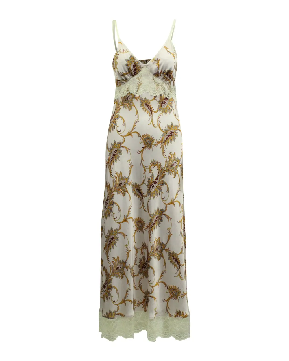 Pre-owned Rabanne Floral-print Satin Slip Dress In Purple