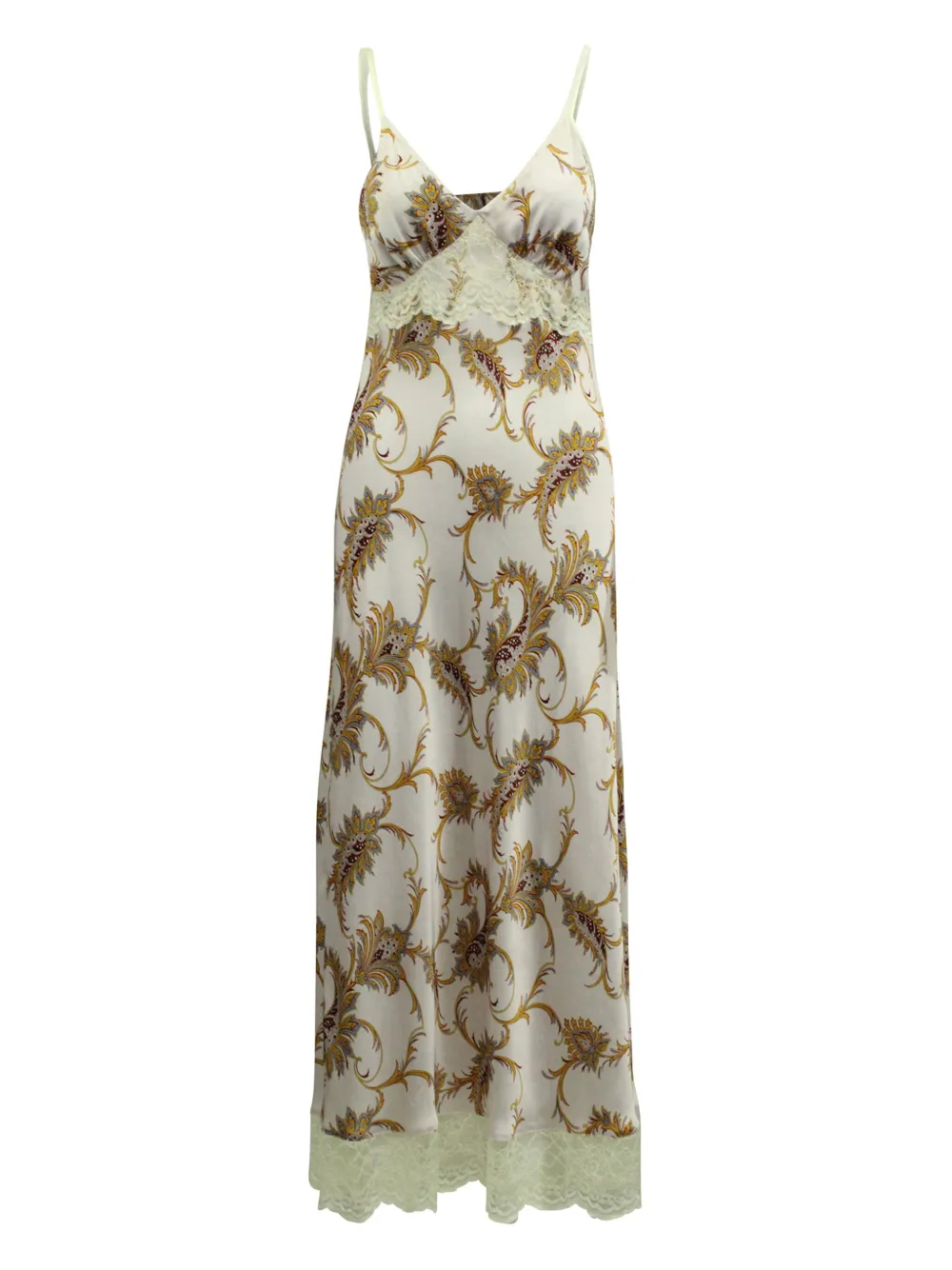 Paco Rabanne Pre-Owned floral-print satin slip dress | Purple | Image 1