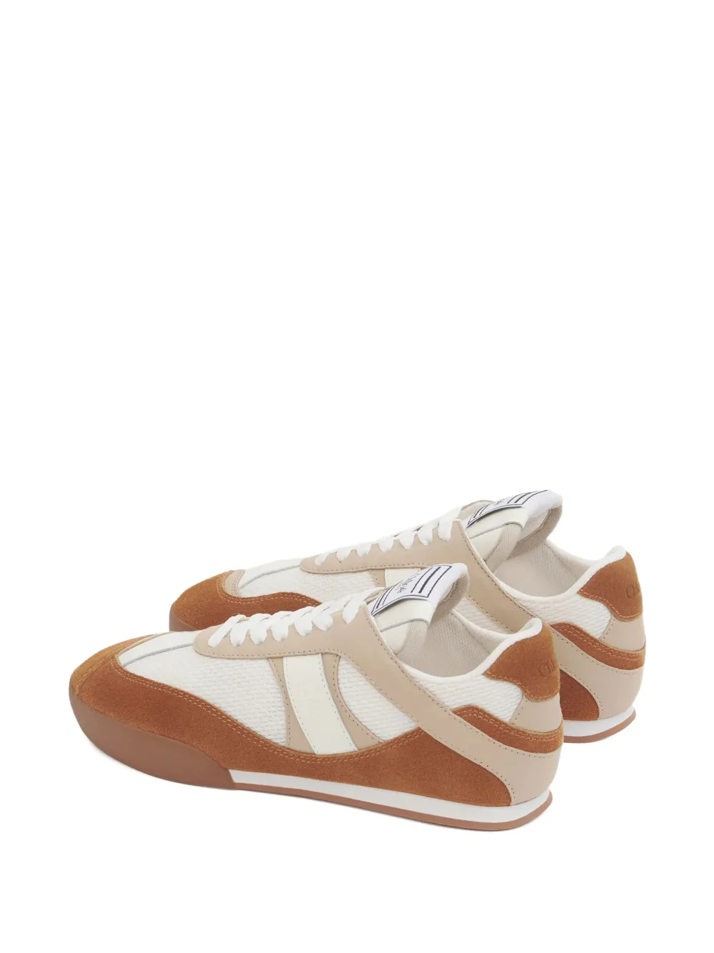 Chloé Lace-up Footwear Featuring Contrast Panels In Neutral