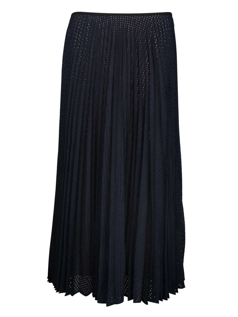 Fendi Pre-Owned pleated perforated midi skirt | Blue | Image 1