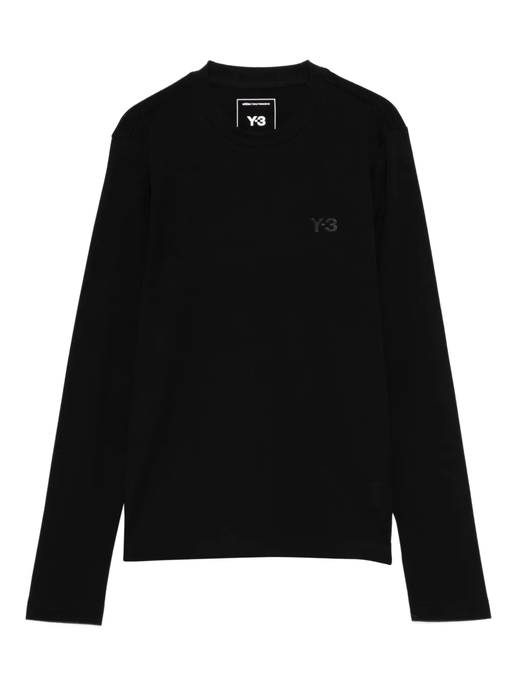 Y-3 logo-print long-sleeve T-shirt | Black | Image 1