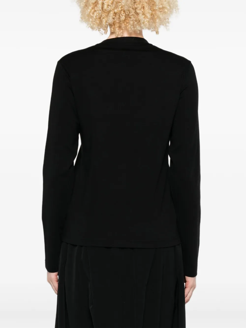 Y-3 T-shirt met lange mouwen en verfraaid met logo Zwart