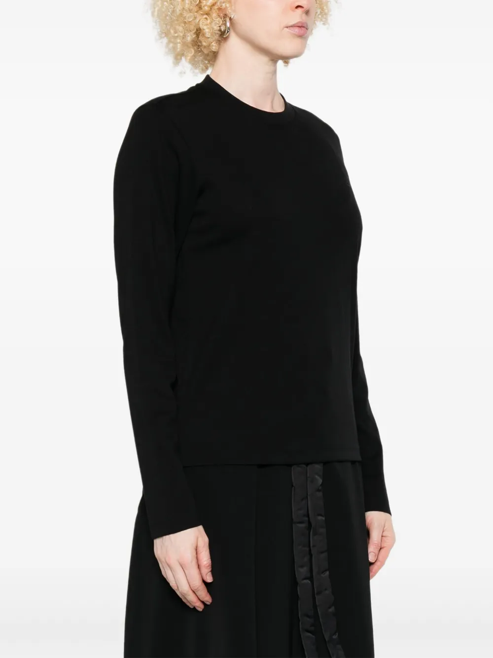 Y-3 T-shirt met lange mouwen en verfraaid met logo Zwart