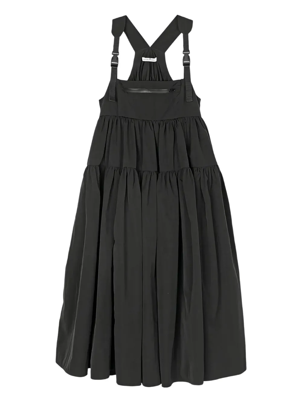 Cecilie Bahnsen Cross-back Tiered Dress In Black