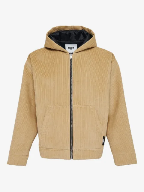 MSGM hooded corduroy jacket
