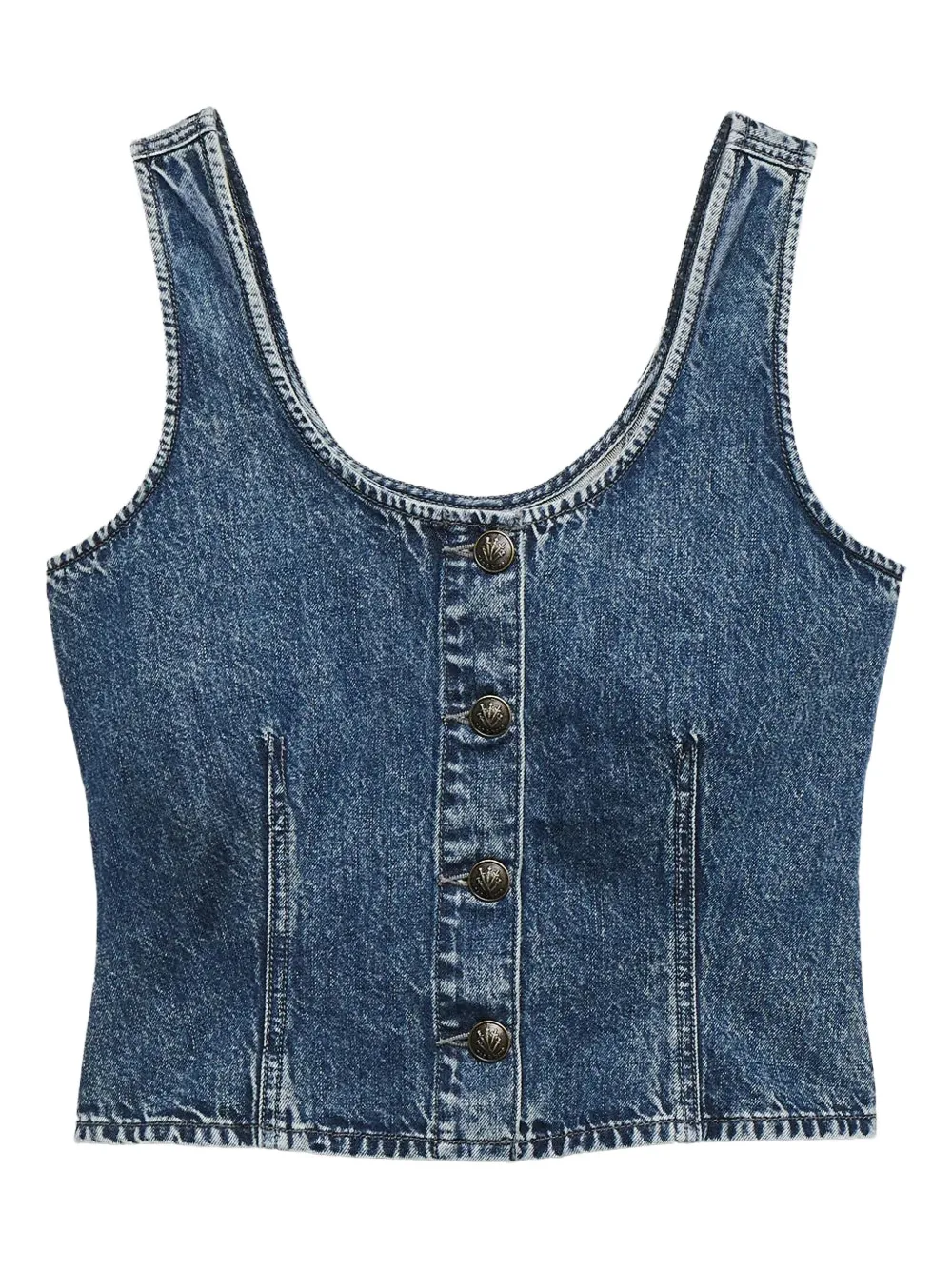 rag & bone Poppy デニムトップ - ブルー rag & bone Poppy デニムトップ - ブルー