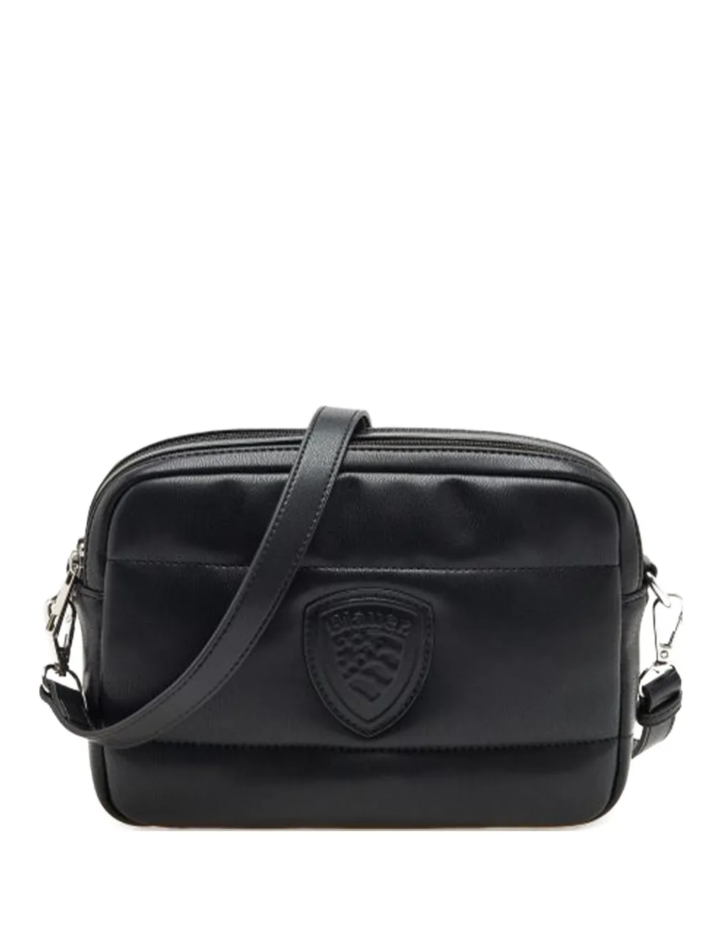 Blauer Quilted Logo-embossed Shoulder Bag In Black