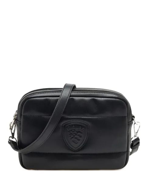 Blauer quilted logo-embossed shoulder bag