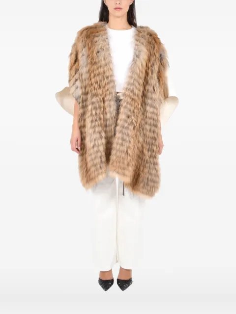 P.A.R.O.S.H. faux-fur poncho