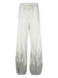 Vision Of Super flame-print drawstring trousers - Grey
