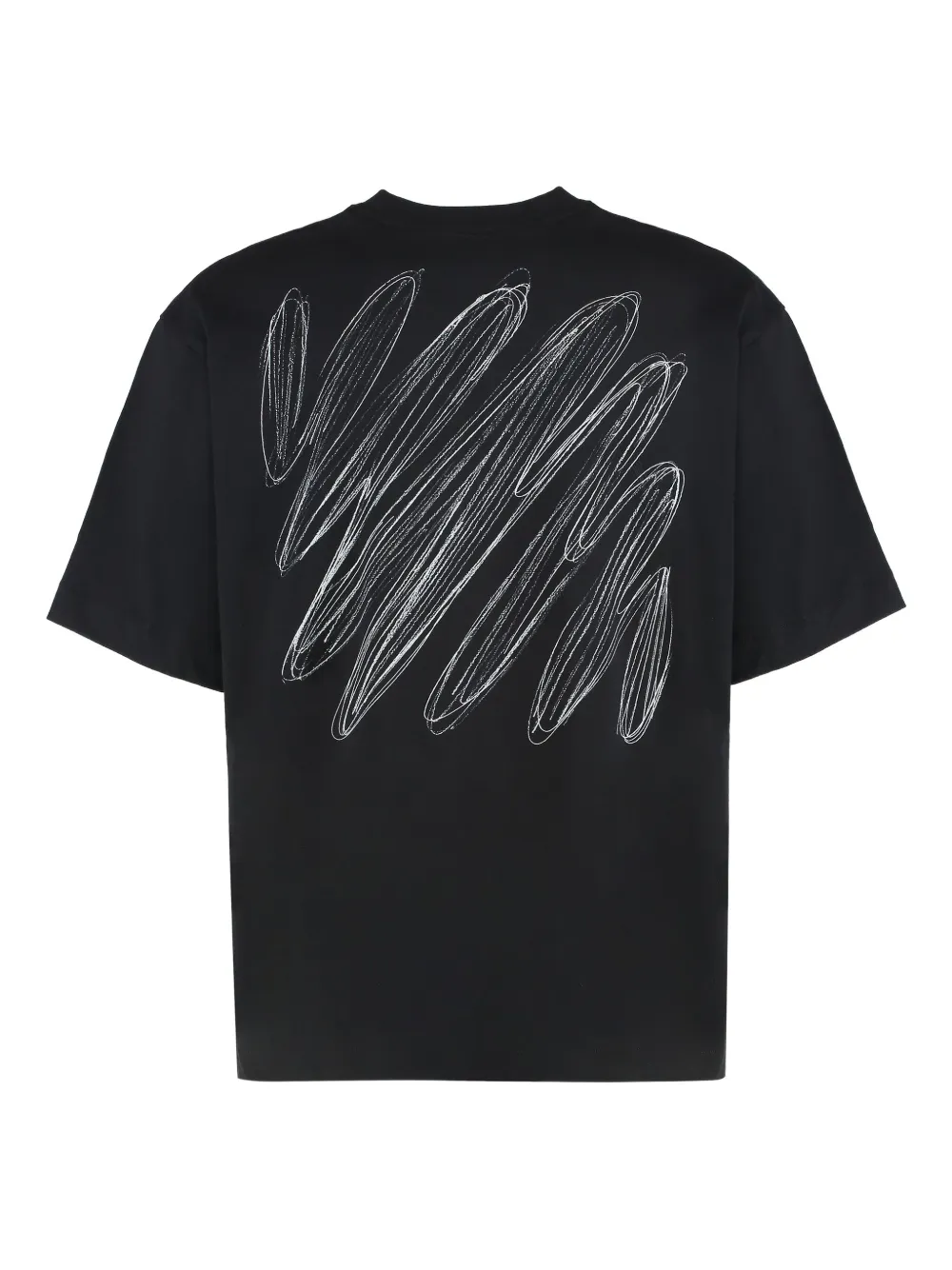 Off-White T-shirt met ronde hals Zwart