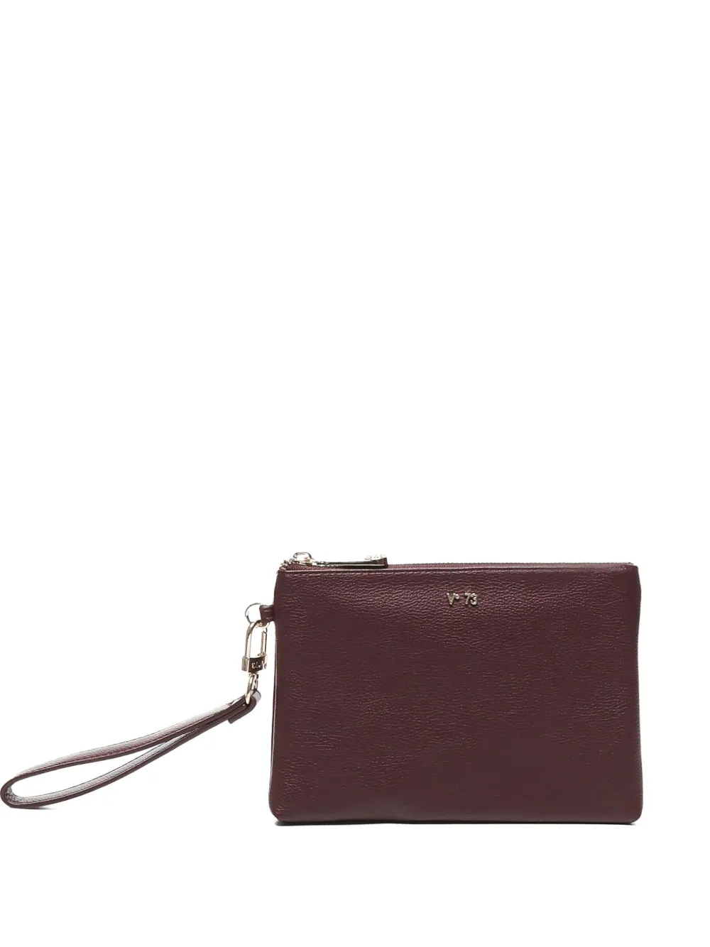 V73 Logo-lettering Clutch Bag In Brown