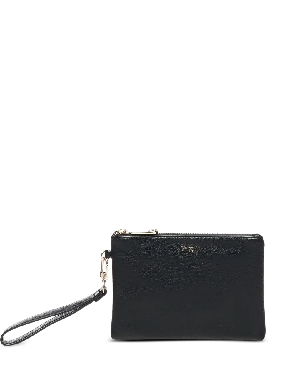 V°73 logo-lettering clutch bag | Black | Image 1