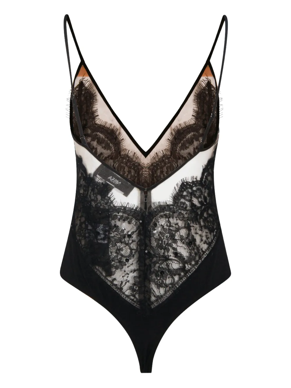 NISSA Body met kant - Zwart