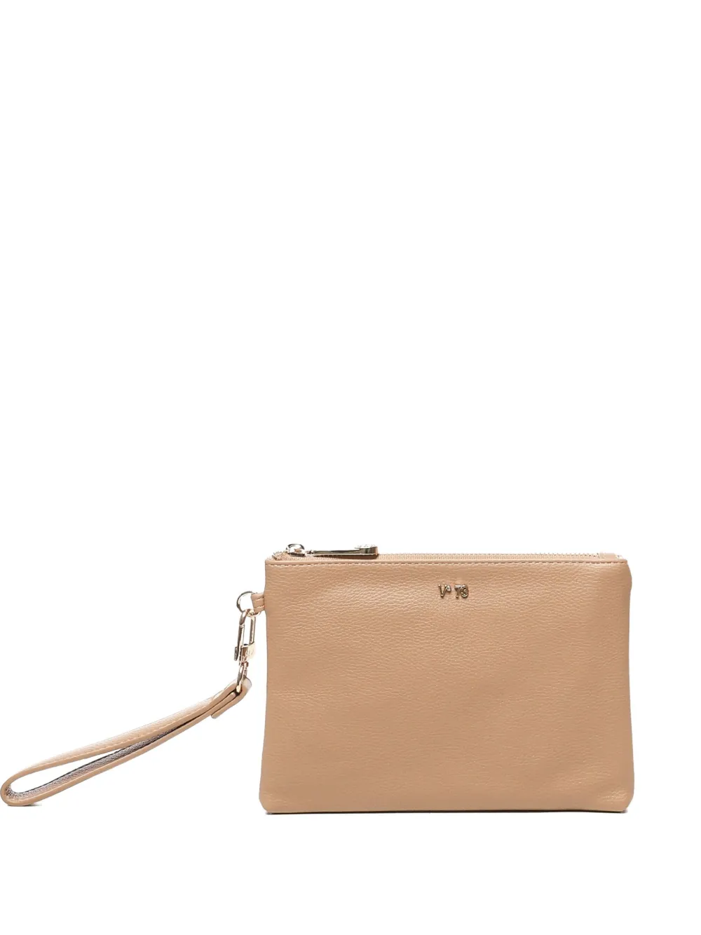 V73 Logo-lettering Clutch Bag In Neutral