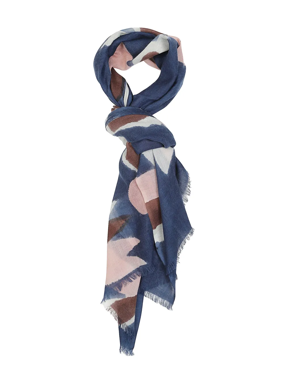 Altea abstract-print wool scarf - ブルー Altea abstract-print wool scarf - ブルー