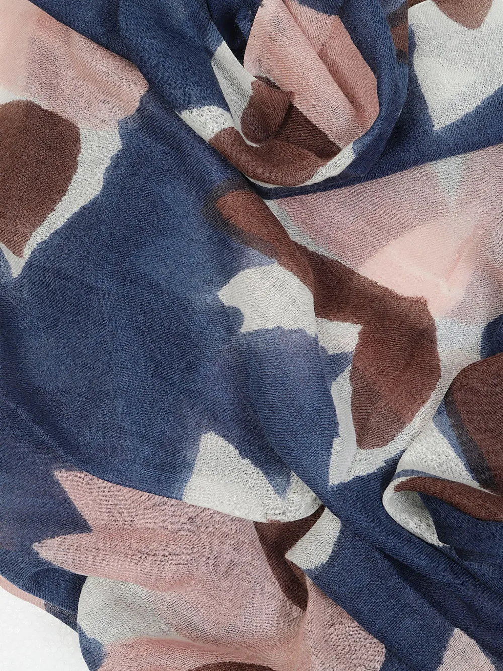 Altea abstract-print wool scarf - Blauw