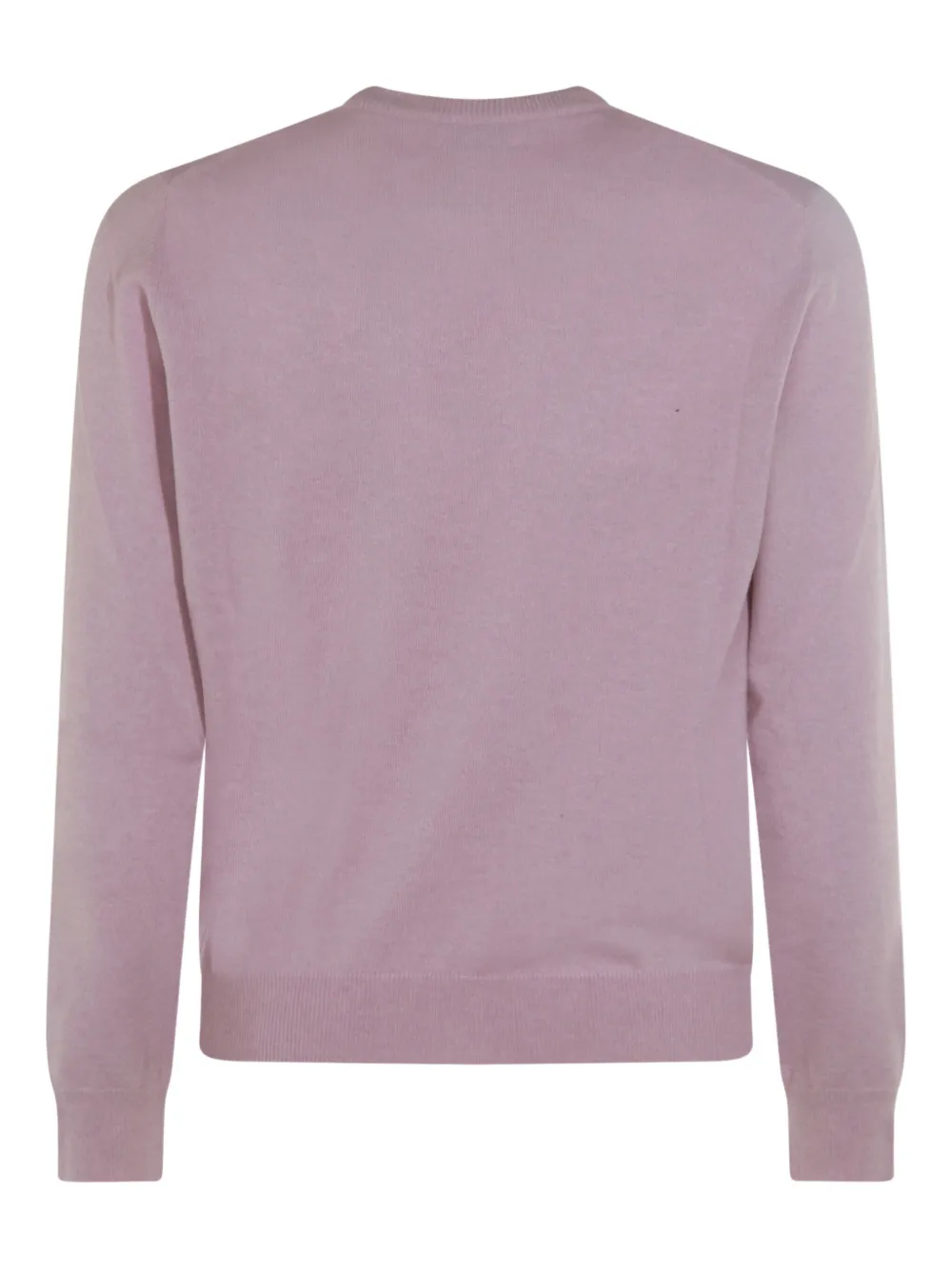 Malo Soft Textured Long Sleeve Crew Neck Sweater In Pink