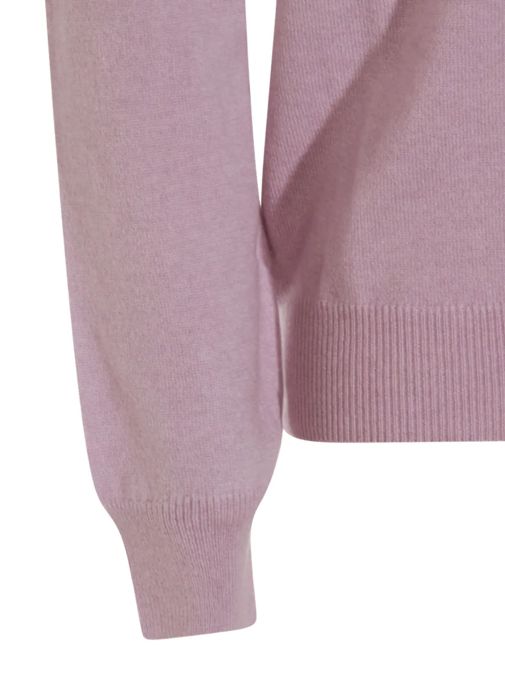 Malo Soft Textured Long Sleeve Crew Neck Sweater In Pink