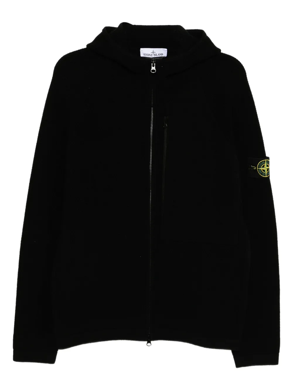 Stone Island logo-patch hoodie | Black | Image 1