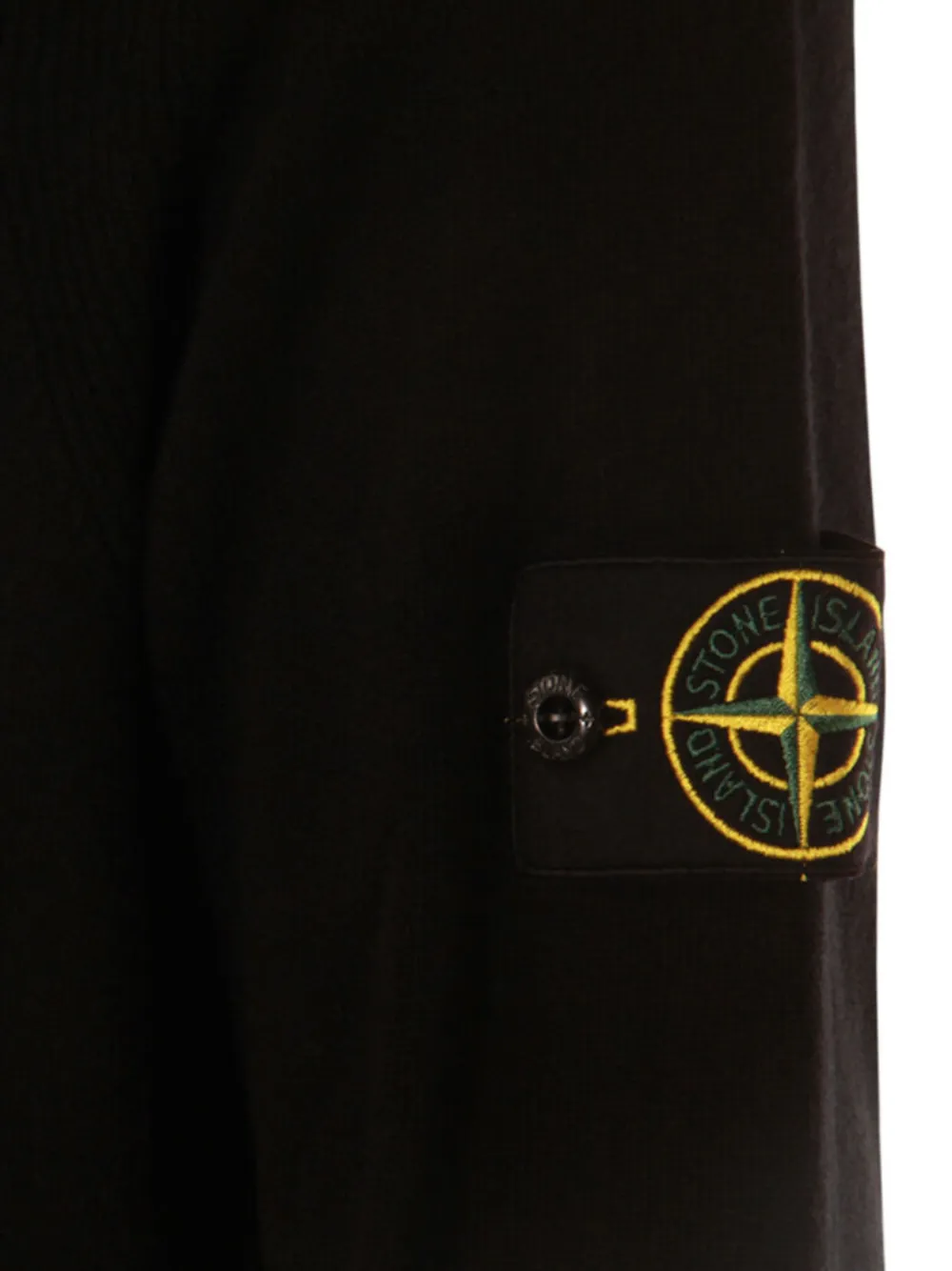 Stone Island Hoodie met logopatch Zwart