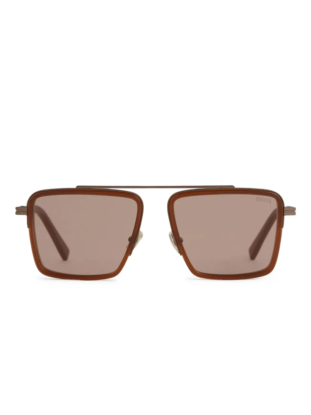 Zegna square-frame sunglasses | Brown | Image 1