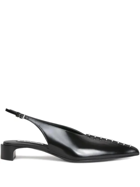 Jil Sander studded slingback pumps