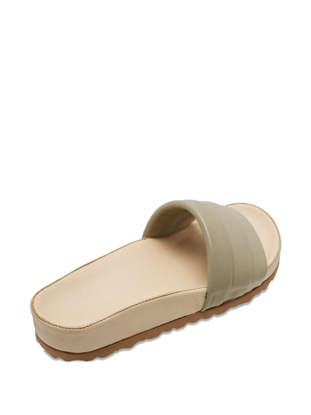 Bloc B. Tanya padded leather slides Green