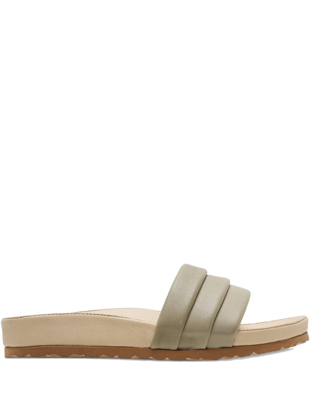 Bloc B. Tanya padded leather slides | Green | Image 1