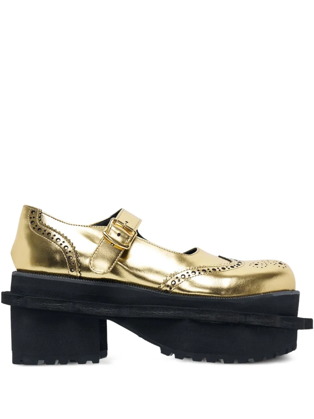 Comme des Garçons TAO Steer Foiled brogue sneakers Goud