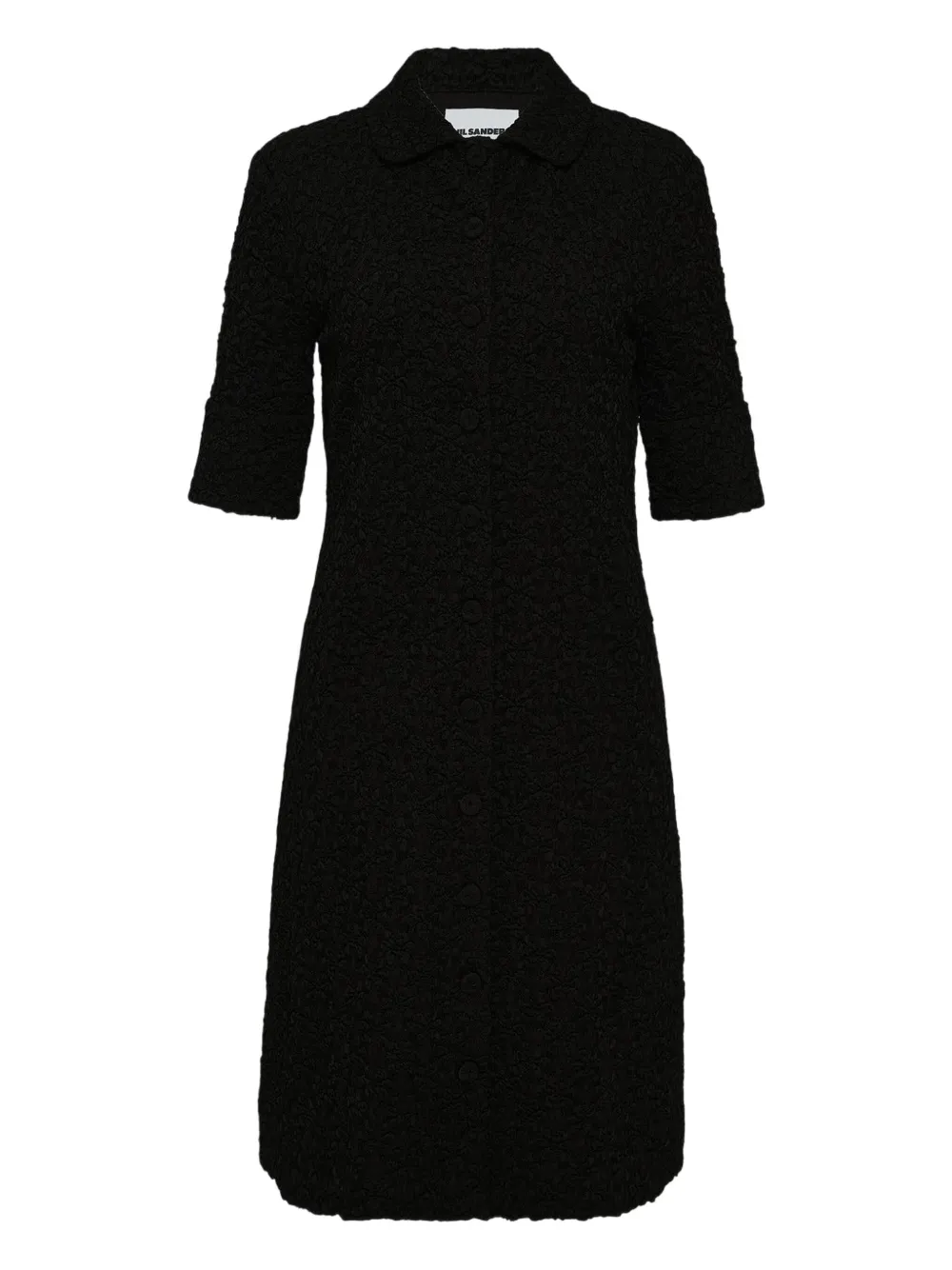Jil Sander crew-neck midi dress - ブラック Jil Sander crew-neck midi dress - ブラック
