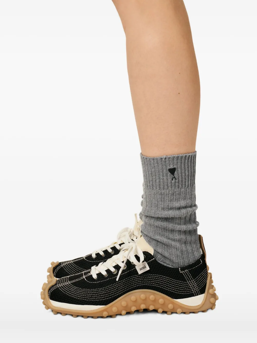 Ami Alexandre Mattiussi Ami De Coeur Ribbed Socks (pack Of Three) In Multi