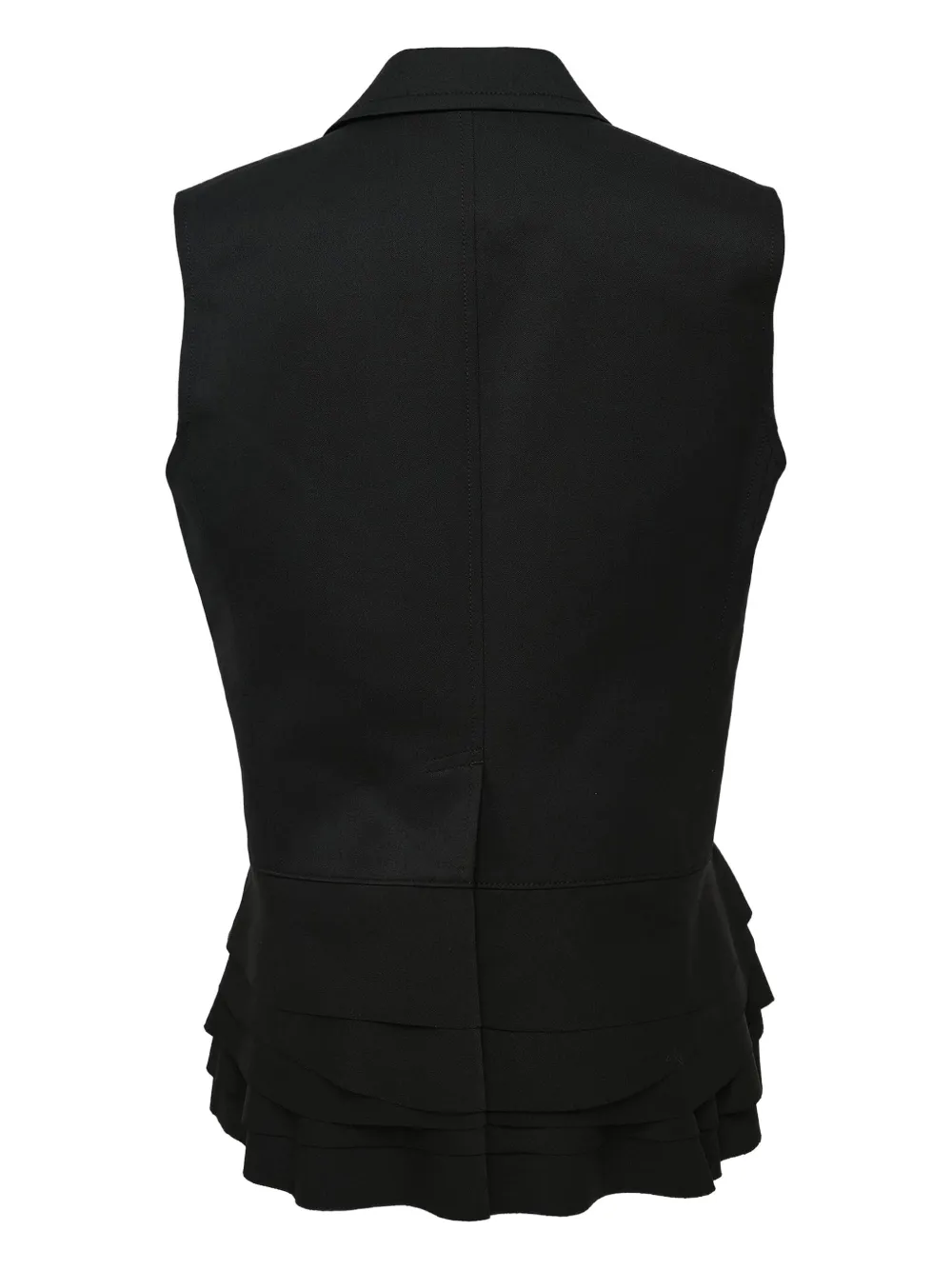 Comme Des Garçons Tao Ruffled Peplum Waistcoat In Black