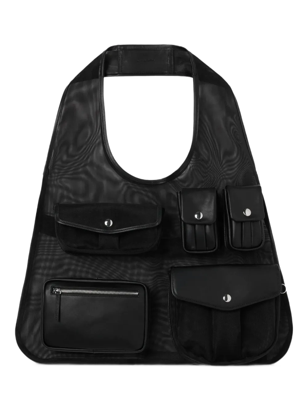 Simone Rocha Multi-pocket Mesh Bag In Black