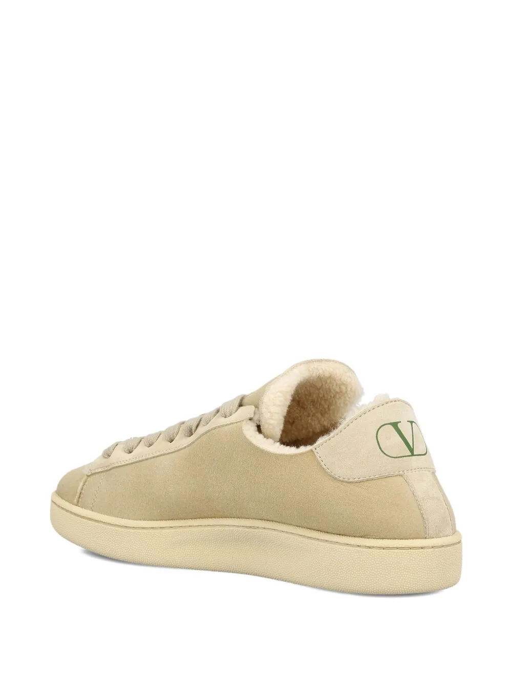Valentino Garavani VLogo lammy sneakers Beige
