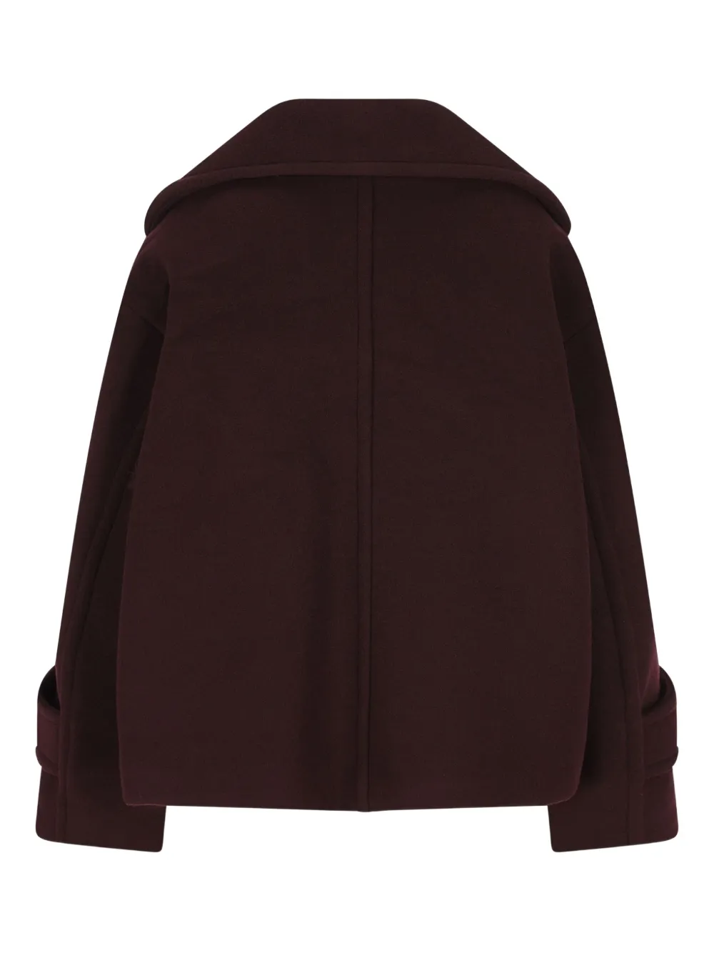 Chloé Women Violet Double-breasted Jacket With Wide Notched Revers And Dropped Shoulders In Wool Ble In Brown