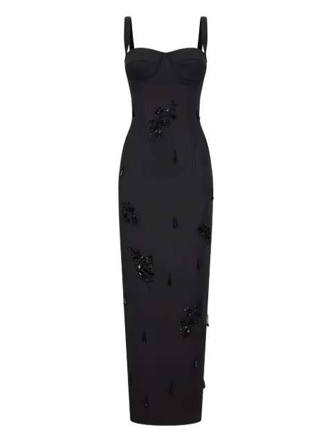 DES PHEMMES bead-embellished midi dress